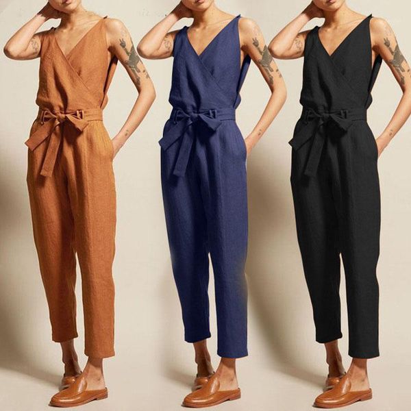 women's jumpsuits & rompers 2021 womens casual jumpsuit summer overalls for women v-neck sleeveless solid clothing female streetwear st, Black;white
women's jumpsuits & rompers 2021 womens casual jumpsuit summer overalls for women v-neck sleeveless solid clothing female streetwear st, Black;white