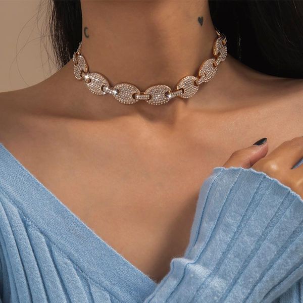 chokers lacteo luxury iced out shiny rhinestone choker necklace jewelry for women hip hop bling crystal adjustable chain charm, Golden;silver
chokers lacteo luxury iced out shiny rhinestone choker necklace jewelry for women hip hop bling crystal adjustable chain charm, Golden;silver