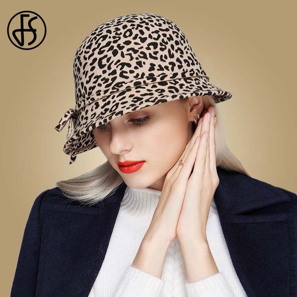 luxury- fs women leopard hats wool fedoras felt ladies for winter wide brim bowler cap bowknot vintage cloche hat, Blue;gray
luxury- fs women leopard hats wool fedoras felt ladies for winter wide brim bowler cap bowknot vintage cloche hat, Blue;gray