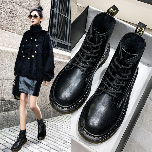 martin boots locomotive mid-tube short boots genuine leather short boots rubber british style retro autumn and winter fema, Black
martin boots locomotive mid-tube short boots genuine leather short boots rubber british style retro autumn and winter fema, Black
