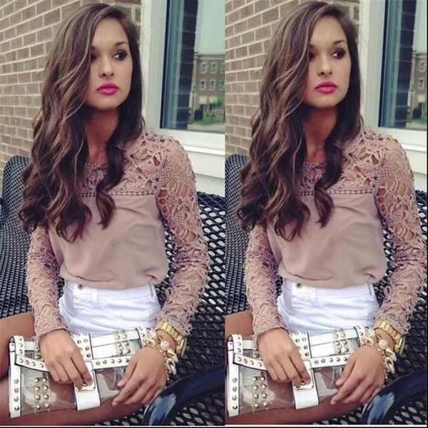 womens clothing fashion women sheer sleeve embroidery lace crochet tee chiffon shirt blouse drop shipping, White
womens clothing fashion women sheer sleeve embroidery lace crochet tee chiffon shirt blouse drop shipping, White