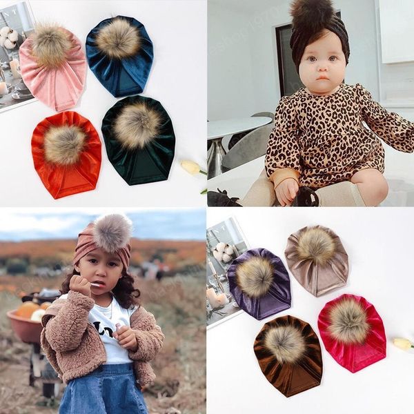 new 18 color autumn winter infant baby pleuche hat fur ball turban headwrap hats girls children hats kids cap beanies, Yellow
new 18 color autumn winter infant baby pleuche hat fur ball turban headwrap hats girls children hats kids cap beanies, Yellow