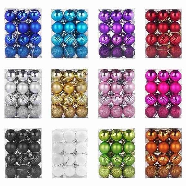 christmas tree ornament 24pcs/set xmas decorations 30mm red gold silver pink blue new year hanging ball party decor
christmas tree ornament 24pcs/set xmas decorations 30mm red gold silver pink blue new year hanging ball party decor