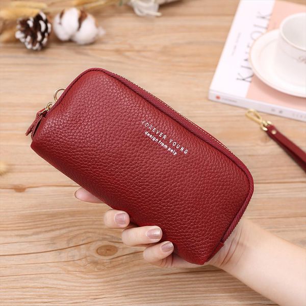 2019 fashion leather women wallet high capacity credit cards brand leather clutch womens wallets and purses, Red;black
2019 fashion leather women wallet high capacity credit cards brand leather clutch womens wallets and purses, Red;black
