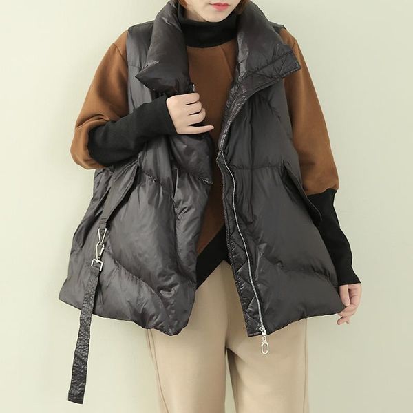 2021 winter new down vest casual warm korean version loose and thin white duck down jacket women, Black
2021 winter new down vest casual warm korean version loose and thin white duck down jacket women, Black