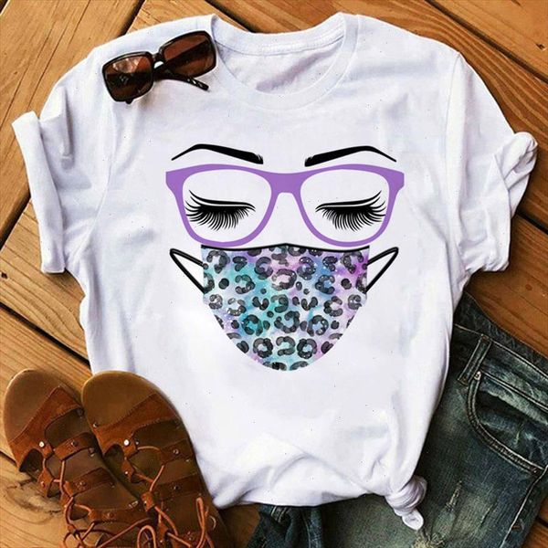 leopard quarantine mask eyelash t shirt women harajuku short sleeve tee female summer fashion casual cute clothes, White
leopard quarantine mask eyelash t shirt women harajuku short sleeve tee female summer fashion casual cute clothes, White