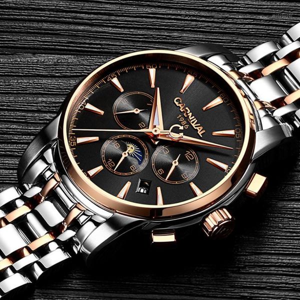 wristwatches luminous business design moon phase mechanical watches for men self-winding calendar wristwatch full steel bracelet 316l1, Slivery;brown
wristwatches luminous business design moon phase mechanical watches for men self-winding calendar wristwatch full steel bracelet 316l1, Slivery;brown
