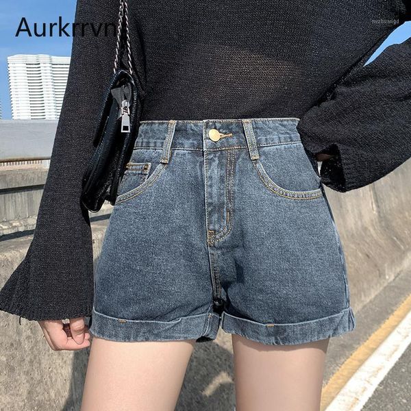 aurkrrvn harajuku wide leg classic denim shorts for female solid cuffs roll up hem office lady vintage jeans shorts plus size1, Blue
aurkrrvn harajuku wide leg classic denim shorts for female solid cuffs roll up hem office lady vintage jeans shorts plus size1, Blue