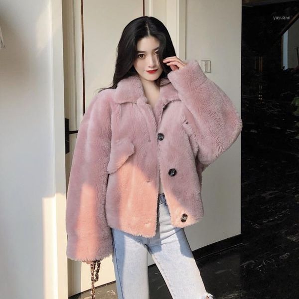 mlxslky autumn and winter new solid color loose large pocket short fur coat female lapel womens warm coat1, Black
mlxslky autumn and winter new solid color loose large pocket short fur coat female lapel womens warm coat1, Black