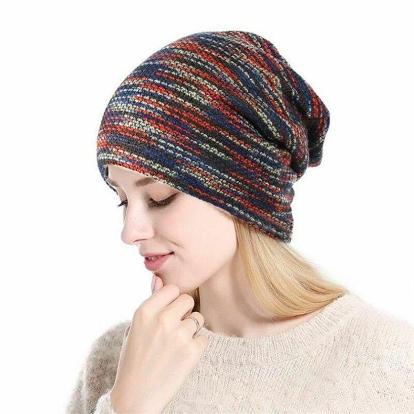 women's knitted winter hat fashionable skull beanie bonnet striped soft cap gift, Blue;gray
women's knitted winter hat fashionable skull beanie bonnet striped soft cap gift, Blue;gray