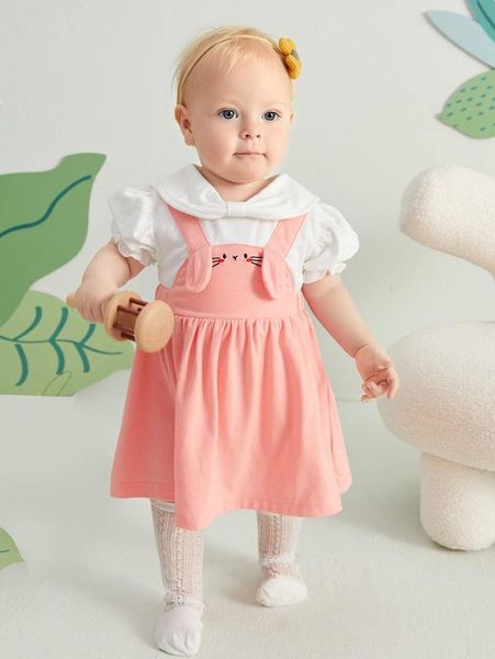 baby 2 in 1 cartoon embroidery 3d ear design color block dress she, Red;yellow
baby 2 in 1 cartoon embroidery 3d ear design color block dress she, Red;yellow