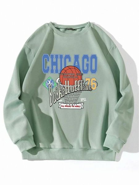 letter graphic drop shoulder sweatshirt y9mn#, White;black 
letter graphic drop shoulder sweatshirt y9mn#, White;black