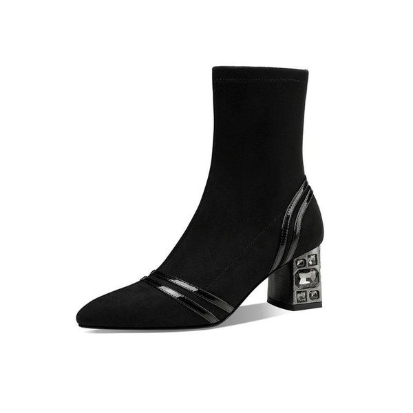 fashion suede leather women mid-calf boots autumn winter high heels shoes women night club party shoes woman size 41 42, Black
fashion suede leather women mid-calf boots autumn winter high heels shoes women night club party shoes woman size 41 42, Black