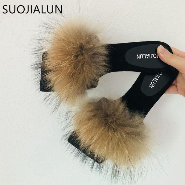 suojialun women furry slippers real fur sandal flat heel slip on ladies casual plush fluffy slides shoes flip fliop y201026, Black
suojialun women furry slippers real fur sandal flat heel slip on ladies casual plush fluffy slides shoes flip fliop y201026, Black