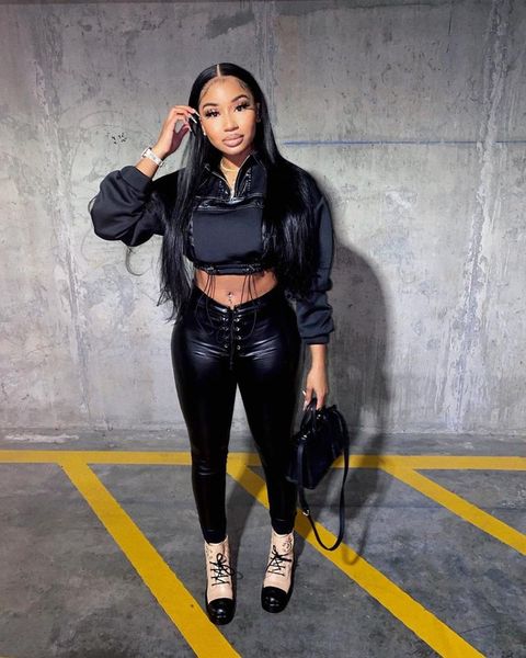black fleece shiny pu leather leggings pants winter warm tchick grommet lace up pencil pants push up trousers streetwear, Black;white
black fleece shiny pu leather leggings pants winter warm tchick grommet lace up pencil pants push up trousers streetwear, Black;white