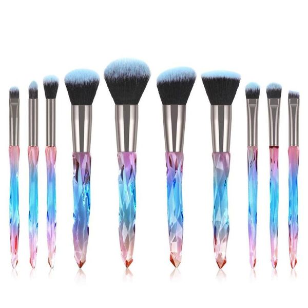 makeup brushes 10pcs brush set cosmetic face powder foundation synthetic hair crystal handle woman make up custom
makeup brushes 10pcs brush set cosmetic face powder foundation synthetic hair crystal handle woman make up custom