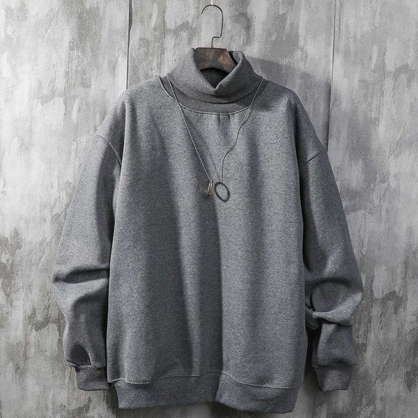 autumn and winter style solid color high collar sweater for men's fashion with plush thickening, Black
autumn and winter style solid color high collar sweater for men's fashion with plush thickening, Black