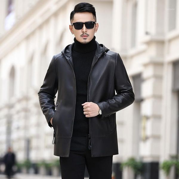 new genuine leather jacket men's spring autumn hoodie layer sheepskin leather coat casual thin medium length coat outerwear1, Black
new genuine leather jacket men's spring autumn hoodie layer sheepskin leather coat casual thin medium length coat outerwear1, Black