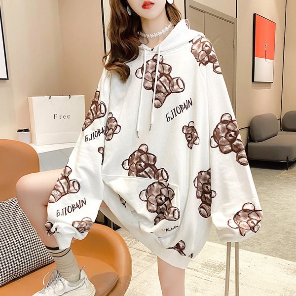 autumn pullover 2020 bear pullover hooded sweater for women loose korean fashion mid long coat long sleeve ins bf1r6, Black
autumn pullover 2020 bear pullover hooded sweater for women loose korean fashion mid long coat long sleeve ins bf1r6, Black