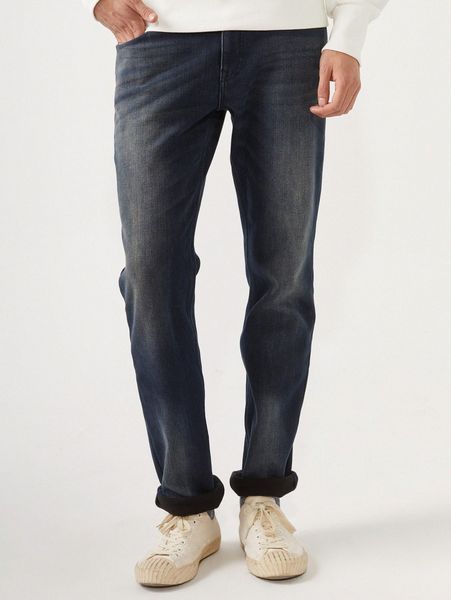 men bleach wash thermal jeans w7bj#, Blue 
men bleach wash thermal jeans w7bj#, Blue
