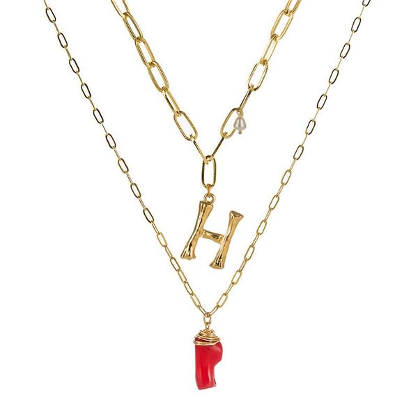 pendant necklaces romantic multi layered red coral alphabet long necklace women trendy pearl gold color chain choker for jewelry, Silver
pendant necklaces romantic multi layered red coral alphabet long necklace women trendy pearl gold color chain choker for jewelry, Silver
