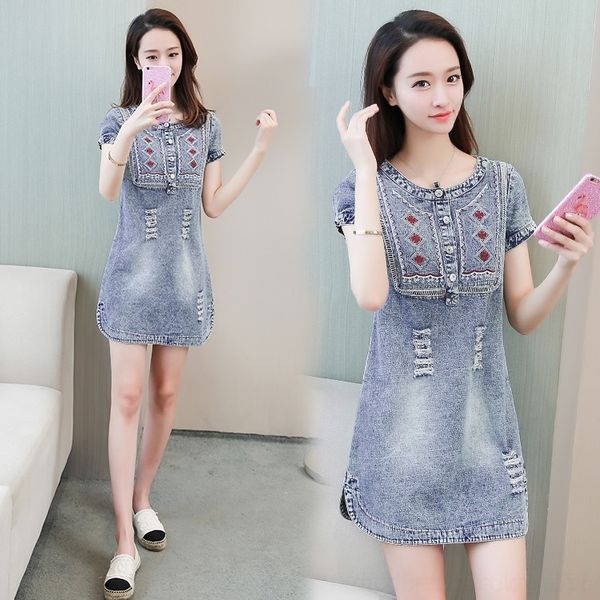 c1fgq 2019 summer short-sleeved casual skirt denim skirt aline new embroidered denim dress slimming mid loose dress 7k9yh, Black;gray
c1fgq 2019 summer short-sleeved casual skirt denim skirt aline new embroidered denim dress slimming mid loose dress 7k9yh, Black;gray