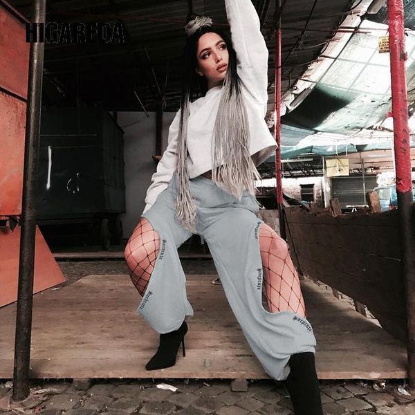 higareda 2020 split side casual loose pants women letter print high waist trousers baggy harajuku sweatpants and joggers1, Black;white
higareda 2020 split side casual loose pants women letter print high waist trousers baggy harajuku sweatpants and joggers1, Black;white