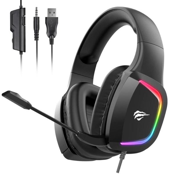havit gaing headset 50mm speaker with noise canceling mic stereo rgb light usb + 3.5mm plug headphone for pc ps4 gamers
havit gaing headset 50mm speaker with noise canceling mic stereo rgb light usb + 3.5mm plug headphone for pc ps4 gamers