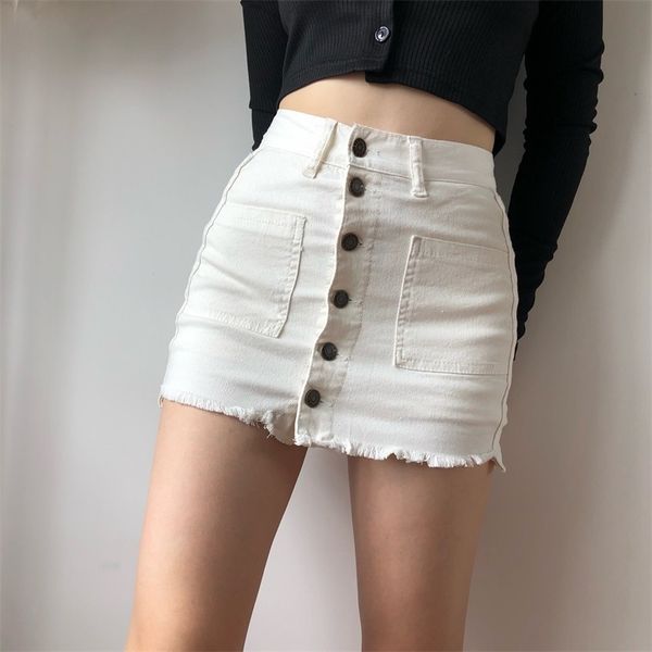 women mid-rise waist button placket mini skort with raw-cut hem, Black
women mid-rise waist button placket mini skort with raw-cut hem, Black