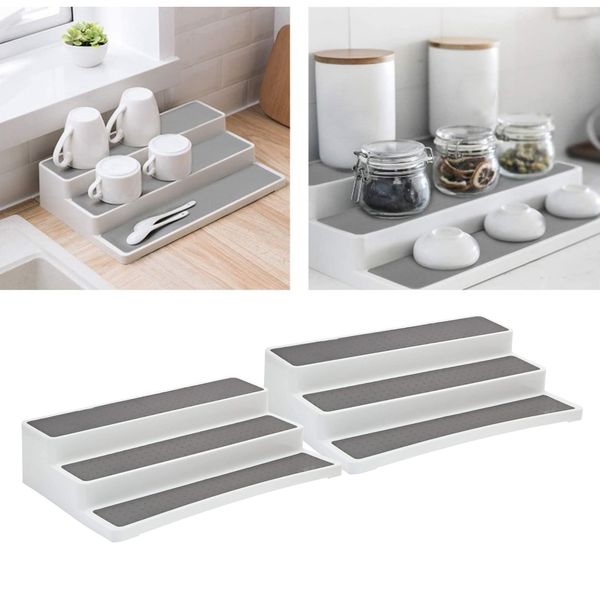spice racks, 3-tier seasoning shelf, non-slip cupboard organizer for pantry kitchen cabinet storage, pack of 2
spice racks, 3-tier seasoning shelf, non-slip cupboard organizer for pantry kitchen cabinet storage, pack of 2