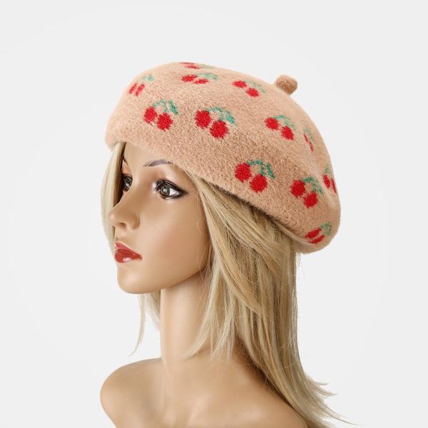 berets women beret cherry pattern hat autumn and winter wool street fashion painter, Blue;gray
berets women beret cherry pattern hat autumn and winter wool street fashion painter, Blue;gray