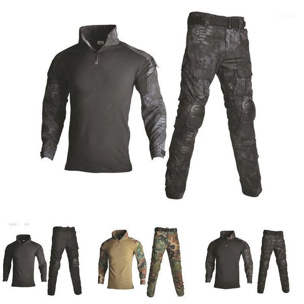 hunting sets men tactical army uniform camouflage suit jacket + pants woodland with elbow knee pads cs paintball clothes1, Camo
hunting sets men tactical army uniform camouflage suit jacket + pants woodland with elbow knee pads cs paintball clothes1, Camo