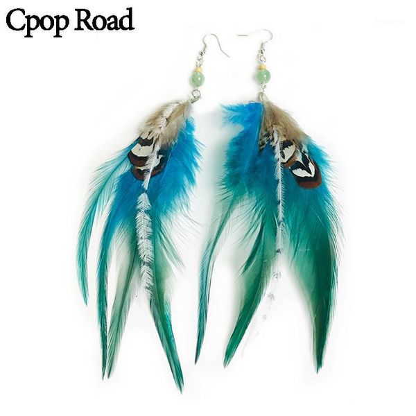 cpop boho nature colorful feather earrings nature stone beads pendant statement ethnic earring feather jewelry women accessories1, Silver
cpop boho nature colorful feather earrings nature stone beads pendant statement ethnic earring feather jewelry women accessories1, Silver