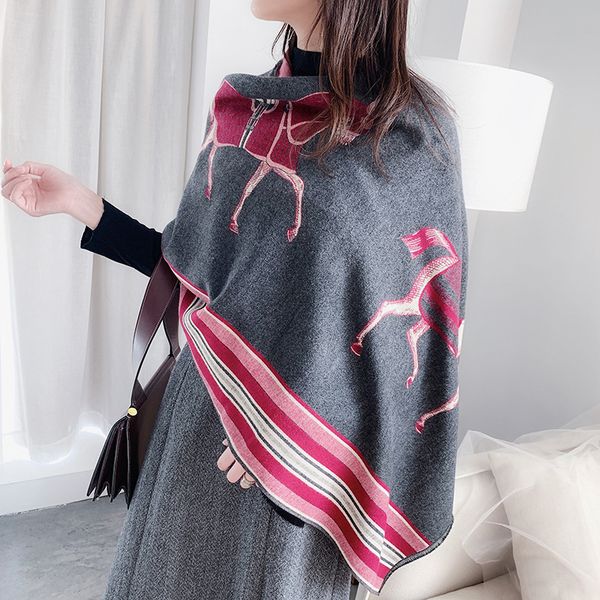 fashion winter scarf women cashmere warm foulard lady horse scarves thick soft bufanda shawls wraps, Blue;gray
fashion winter scarf women cashmere warm foulard lady horse scarves thick soft bufanda shawls wraps, Blue;gray
