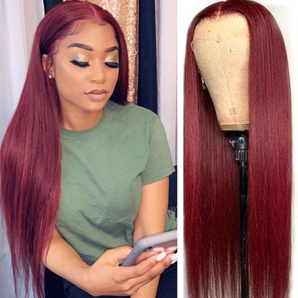 lace wigs 180 density 99j brazilian straight front wig transparent frontal t part human hair, Black;brown
lace wigs 180 density 99j brazilian straight front wig transparent frontal t part human hair, Black;brown