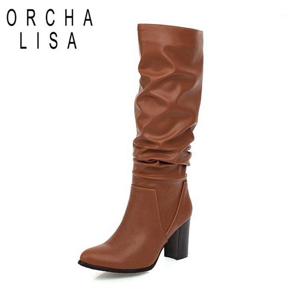 boots orchalisa winter slouchy knee-high pointed toe .5cm heels pu slip-on pleated serpentine big size 34-42 brown casual c20351, Black
boots orchalisa winter slouchy knee-high pointed toe .5cm heels pu slip-on pleated serpentine big size 34-42 brown casual c20351, Black