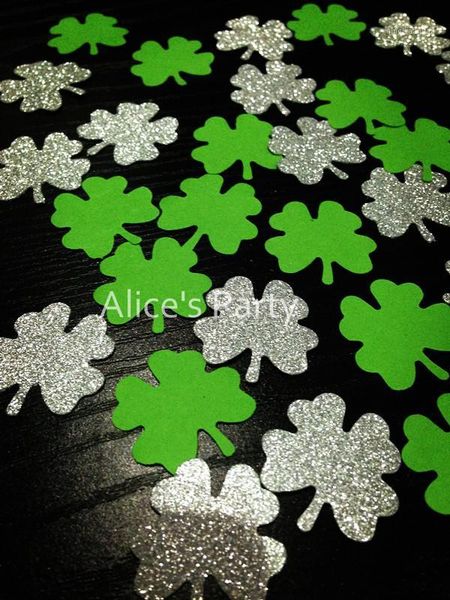 hand punched 400pcs st.patrick's day paper confetti green glitter silver clover confetti celebrate party table scatter setting1
hand punched 400pcs st.patrick's day paper confetti green glitter silver clover confetti celebrate party table scatter setting1