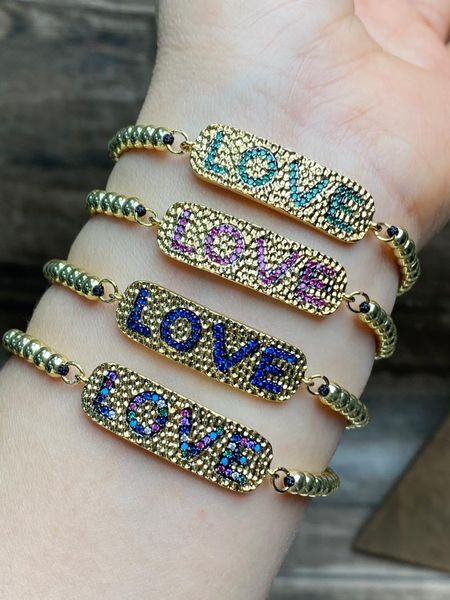 Jewelry Bracelet with a love Letter Charms DIY Personalized brass Woven beads bracelet Factory New Fit Original for Women Zircon, Black
Jewelry Bracelet with a love Letter Charms DIY Personalized brass Woven beads bracelet Factory New Fit Original for Women Zircon, Black