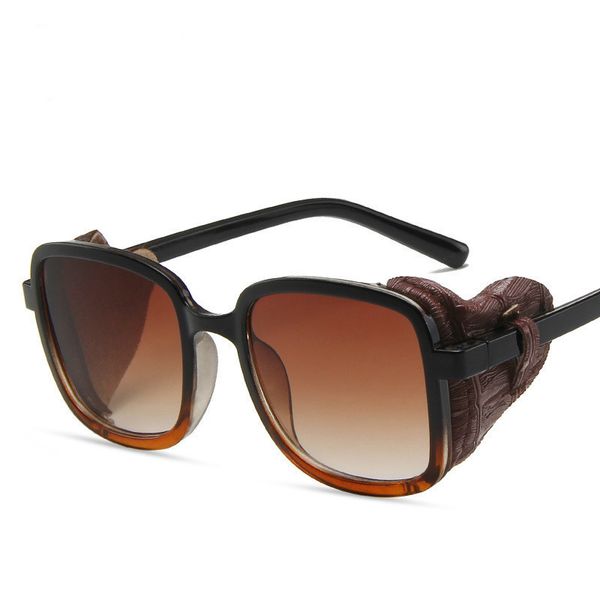 2020 men and women's windproof big frame sunglasses fashionable versatile steampunk sunglasses square frame hip-hop sun glasses, White;black
2020 men and women's windproof big frame sunglasses fashionable versatile steampunk sunglasses square frame hip-hop sun glasses, White;black