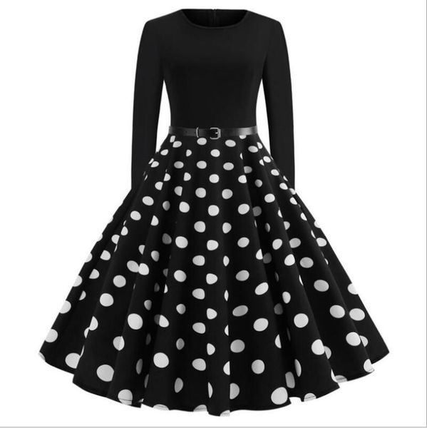 casual dresses selling summer or spring fashion women's dress wear retro crew neck print long sleeve swing girl dresses., Black;gray
casual dresses selling summer or spring fashion women's dress wear retro crew neck print long sleeve swing girl dresses., Black;gray