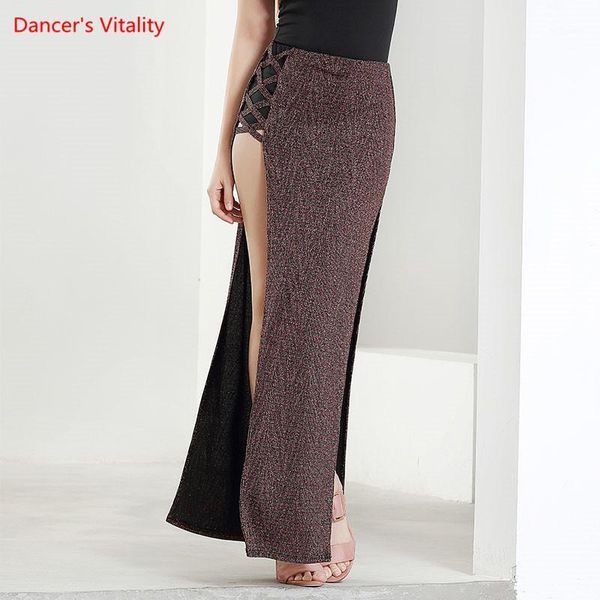 dancewear women belly dance clothing side split full circle long skirt spandex bellydance dance skirt1, Black;red
dancewear women belly dance clothing side split full circle long skirt spandex bellydance dance skirt1, Black;red