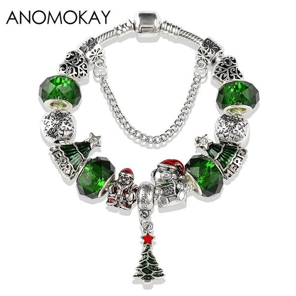 charm bracelets 2021 classic green christmas tree diy bracelet silver plated snowflake santa bear bead xmas for kids gift bijoux, Golden;silver
charm bracelets 2021 classic green christmas tree diy bracelet silver plated snowflake santa bear bead xmas for kids gift bijoux, Golden;silver