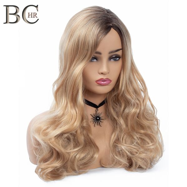 shanghair long wave ombre wig side part blonde wig synthetic wig for women dark root gold hair for wedding party, Black
shanghair long wave ombre wig side part blonde wig synthetic wig for women dark root gold hair for wedding party, Black