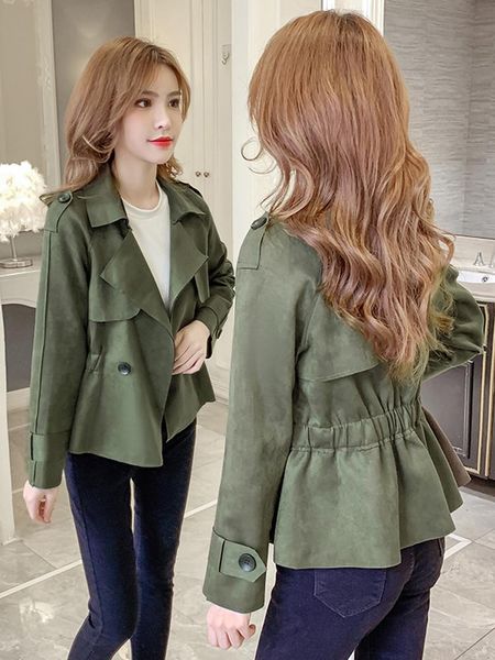 short style women jackets autumn peplum jacket femme ruffles coats autumn woman jacket, Black;brown
short style women jackets autumn peplum jacket femme ruffles coats autumn woman jacket, Black;brown