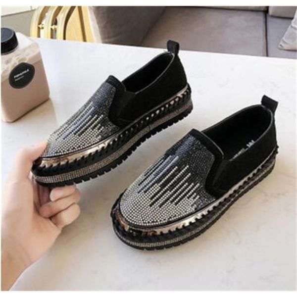 round-toed 2021 new crystals leather silver bling moccasins couple women's shoes 35-43 6psd, Black
round-toed 2021 new crystals leather silver bling moccasins couple women's shoes 35-43 6psd, Black