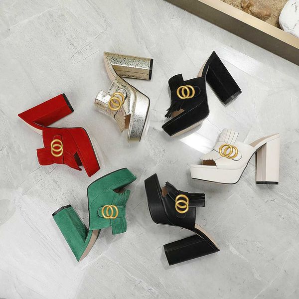 classic designer women half slippers cowhide 100% leather suede thick heels metal slides woman shoe beach lazy sandals high heeled shoes, Black
classic designer women half slippers cowhide 100% leather suede thick heels metal slides woman shoe beach lazy sandals high heeled shoes, Black