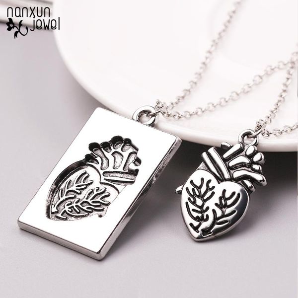 pendant necklaces anatomical heart necklace puzzle 2 pcs/set women men jewelry couple collares chain choker 2021, Silver
pendant necklaces anatomical heart necklace puzzle 2 pcs/set women men jewelry couple collares chain choker 2021, Silver