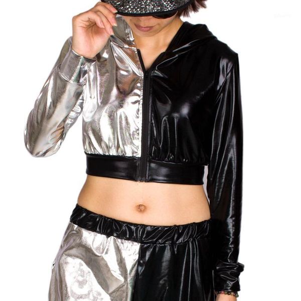 heroprose brand fashion women black silver short clothing jazz hip hop dance performance dancer withi a hood coat jacket1, Black;brown
heroprose brand fashion women black silver short clothing jazz hip hop dance performance dancer withi a hood coat jacket1, Black;brown