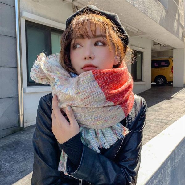 scarves women five-color striped scarf autumn and winter long thick couple acrylic students warm-keeping all-matching tassel, Blue;gray
scarves women five-color striped scarf autumn and winter long thick couple acrylic students warm-keeping all-matching tassel, Blue;gray