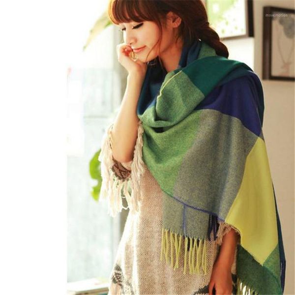 2020 plaid cashmere women scarf winter warm shawl and wraps bandana soft long tassel female foulard bufandas1, Blue;gray
2020 plaid cashmere women scarf winter warm shawl and wraps bandana soft long tassel female foulard bufandas1, Blue;gray
